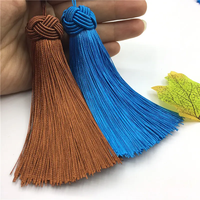 Pompons en soie en gros, nouveaux, multicolores, 8 cm, en stock, pompons épais, franges en soie