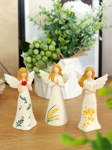 Figurine Bonheur Anges en Résine Sculpture Florale avec Jupe Fleur Ange de la <span class=keywords><strong>Liberté</strong></span> Figurines Sculptées Représentant l'Amour et la Paix - Product Image 3