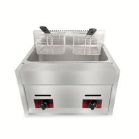Friteuse à gaz Garri Frymaster 6L + 6L Pro Commerciale Profonde Professionnelle Encastrable Heissluft Poulet Friteuse à gaz