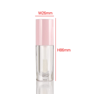 Tube de brillant à lèvres vide 5 ml avec grand applicateur, emballage pour huile à lèvres, tubes de brillant à lèvres rose, blanc, noir avec applicateur épais - Product Image 3