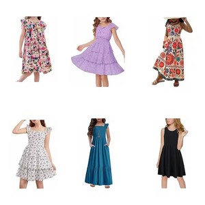 Vestidos de Verano para Niñas, Estampado Floral, Sin Mangas, Multicolor, Ropa Casual Infantil - Product Image 2