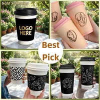 Gobelet en papier personnalisable 8/12/16oz avec logo sur mesure, jetable, de qualité alimentaire, recyclé, à double paroi simple ou double, pour boissons chaudes et fêtes