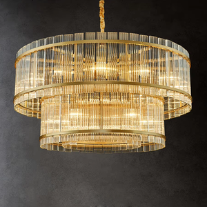 Lámpara Colgante Redonda Grande para Sala de Estar, Araña de Cristal Moderna Nórdica de Lujo Dorada al por Mayor para Decoración del Hogar - Product Image 1