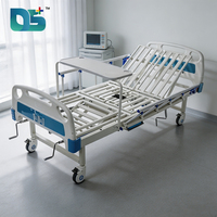 Lit médical manuel 5 fonctions pour clinique et hôpital, avec poteau porte-perfusion et matelas – Vente en gros usine à prix abordable