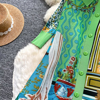 Robes Amincissantes pour Femmes 2026 – Robe Chemise Florale à Manches Longues Coupe Trapèze Imprimée Tendance Décontractée pour Femme
