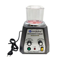 Polisseuse à tambour magnétique KT-100 200W pour bijoux et métaux, 4 vitesses, 2000 tr/min, machine de finition pour pièces métalliques