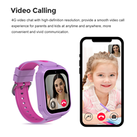 Reloj Inteligente 4G para Niños y Niñas, Resistente al Agua IP67, GPS, Contesta Llamadas, 700mAh, Pantalla Táctil IPS de 1.83 Pulgadas, Correa de Silicona, Calendario