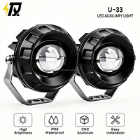 Projecteur LED avant pour moto, double couleur, faisceau haut/bas, design en forme d'œil, construction en alliage d'aluminium, éclairage étanche
