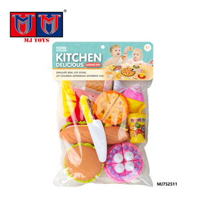 Nuevo <span class=keywords><strong>Juguete</strong></span> Educativo de Simulación, Juego de Imitación, Juguetes de Cocina para Niños, Comida, Postre, Helado, Pastel, Hamburguesa, Cubiertos - Product Image 3