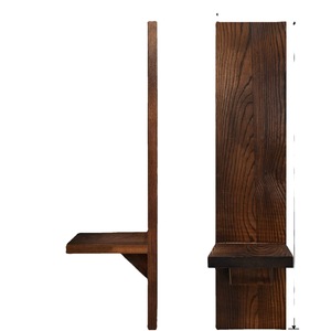 Solid <b>Wood</b> Wall Mounted Candle Holder Rectangle <b>Rustic</b> Column <b>Shelf</b> For Home Decor - Product Image 3