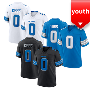 2025 nouveaux designs chemise de Football américain pour jeunes 0 # Gibbs broderie de haute qualité maillot de Football américain respirant séchage rapide - Product Image 1