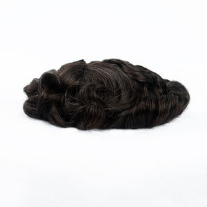 D7-5 Newtimeshair, Tupé Masculino de Encaje Francés de Densidad Media, Cabello Humano Virgen Indio, Sistema de Parches con Diseño Optimizado y Ondas Naturales - Product Image 3