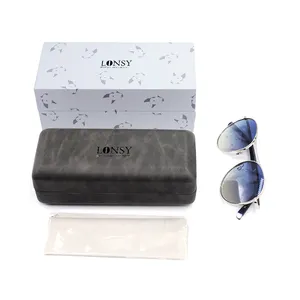 Personalized custom branded logo sunglasses cases whole set eyewear box