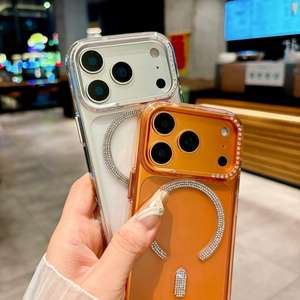 غطاء هاتف جديد عصري عالي الجودة مزين بالجليتر لآيفون 17 برو، إكسسوارات هاتف محمول مرصعة بالألماس للفتيات لآيفون 17 برو ماكس - Product Image 4