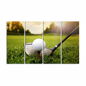 Vivid Golf Scene <b>Canvas</b> Print, Modern Man Cave <b>Wall</b> Art,SET OF 4 <b>CANVAS</b> - Product Image 2
