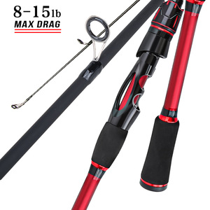 Set da <span class=keywords><strong>Pesca</strong></span> in Mare a Lunga Distanza con Canna in Fibra di Vetro Rinforzata da 1,8 <span class=keywords><strong>Metri</strong></span>, Quattro Sezioni, Colore Rosso - Product Image 4