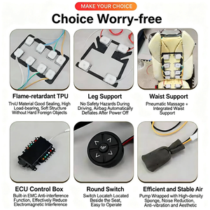 Masajeador de Asiento de Coche Inteligente con 12 Puntos de Presión, Bolsa de Aire Integrada, Soporte Lumbar Neumático de 4 Vías para Toyota Land Cruiser Universal - Product Image 3