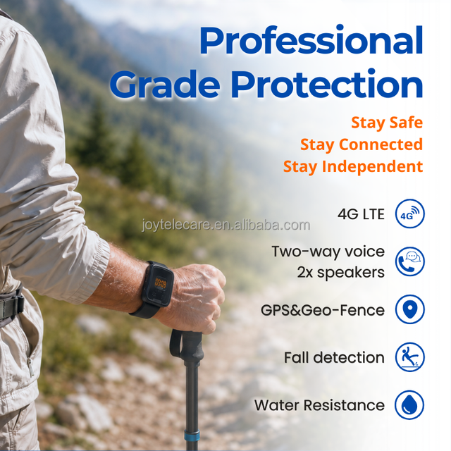 4G LTE Senior Medical Alert Device | 2-Way Calling GPS Tracker with Geo-Fence Alert for Independent Living & Emergency Response