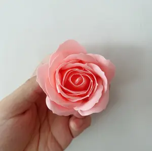 Factory Wholesale Artificial 5 Layer Rose soap flower Wedding & Home Christmas Decoration Bouquets Soap Flower Head