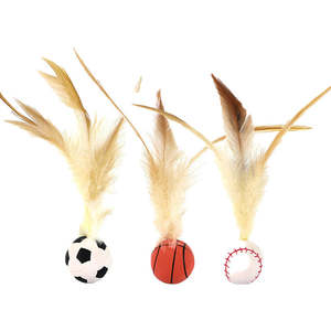 Juguete Educativo Ecológico para Gatos, Pelota con Plumas y Goma, Diseño Interactivo Moderno - Product Image 6