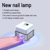 Lampe à ongles UV LED rechargeable portable, mini sécheuse à ongles à séchage rapide avec écran numérique, pour la manucure DIY à domicile pour débutants