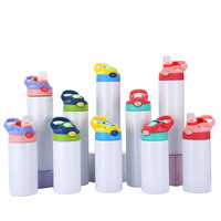 Botellas de Agua Deportivas Sublimables de 20oz para Niños, Taza Infantil para Exteriores, Termo de Doble Pared, Vaso de Viaje