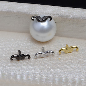 10 Accesorios Versátiles de Plata S925 Estilo Barroco para DIY, Soporte para Broches, Accesorios Vacíos para Joyería de Barba y Bigote 4111 - Product Image 1