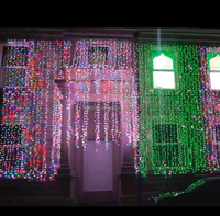 Guirlandes lumineuses LED pour cour, étanches, clignotantes, 3M*2M, 2M*2M, 1.5M*1.5M, lumières de Noël, lumières féériques LED d'extérieur