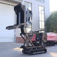 Heißer Fabrikverkauf Mini-Raupendumper Diesel Raupentransporter Hochkippdumper für Bauernhof & Garten Mini-Raupendumper 800 kg zum Verkauf