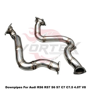 ชุดท่อลง Vortex SS304 สำหรับ Audi RS6 RS7 S6 S7 C7 C7.5 4.0T V8 แบบตรงรุ่น ชุดแต่งท่อไอเสียเทอร์โบ - Product Image 3