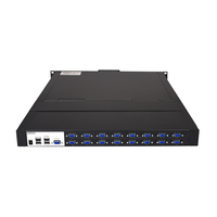 MT-VIKI 19" LCD 1U KVM Switch Rak-Mounted dengan 16-Port VGA + 16 Kabel Paket Laci Konsol