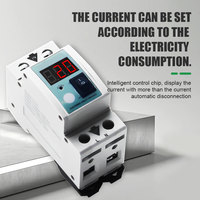 Disjoncteur électronique réglable 220V protecteur de surcharge unique montage sur Rail DIN limiteur de courant matériel PC court-Circuit
