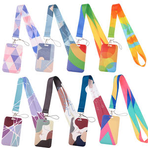 Longes porte-<span class=keywords><strong>carte</strong></span> d'identité <span class=keywords><strong>belle</strong></span> vente en gros de sangle de cou en polyester de haute qualité Logo personnalisé porte-<span class=keywords><strong>carte</strong></span> ABS lanière personnalisée - Product Image 3