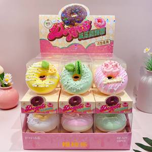 Jouet de décompression créatif en forme de gâteau soufflé et de pain, à <span class=keywords><strong>rebond</strong></span> lent, avec son, mignon, simulation de nourriture, jouet à pincer musical, cadeau - Product Image 5