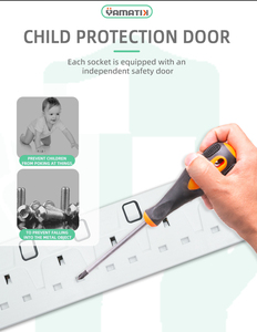 UK Type BETA Series <b>Extension</b> <b>Socket</b> Ready Stock Overload Protection Fireproof PC Material - Product Image 5