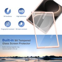 Étui de téléphone rigide en PC à couverture intégrale magnétique avec protection de charnière pour Samsung Z Fold 8 Ultra 8 7 6 5 4 avec film protecteur en verre