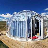 Casa Domo de Policarbonato, Iglú Transparente para Glamping, Carpa Burbuja Inflable