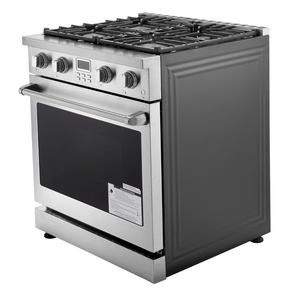 Estufa y Horno Independientes de <span class=keywords><strong>Gas</strong></span> de <span class=keywords><strong>4</strong></span> Quemadores (Acero Inoxidable) Tradicionales para Uso Comercial en Restaurantes y Exteriores - Product Image 1