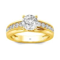 Engagement Rings Rings Luxury Female Jewelry Engagement Wedding Gold Anillos De Oro 1 Carat VVS1 Moissanite Diamond Band 14K 18K Gold Rings