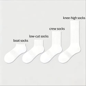 Chaussettes de sport rétro à deux bandes avec logo personnalisé de haute qualité, en mélange de coton respirant et confortable, idéales pour les tenues décontractées et les équipes. - Product Image 4