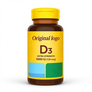 Suplemento Dietético Original de Vitamina D3 de 5000 UI, Antioxidante, en Cápsulas Blandas para el Apoyo Inmunológico y la Salud Ósea - Product Image 1