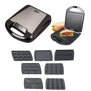 Machine Panini personnalisée à petit prix Nouveaux individus ronde carrée 4 tranches de coeur 4 pouces Mini <span class=keywords><strong>gaufrier</strong></span> cône fer à repasser Machine - Product Image 5