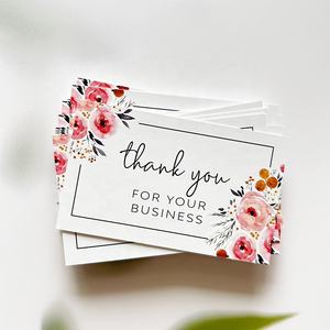 Toptan özel Logo baskı güzel tebrik teşekkür ederim kaydetti kartları Premium küçük iş kartpostallar kartvizitler satılık - Product Image 2