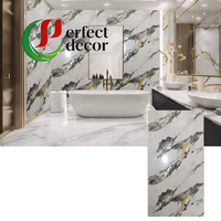 Panneau mural décoratif UV haute brillance effet marbre pour hôtels, villas, centres commerciaux, bureaux et entreprises de décoration