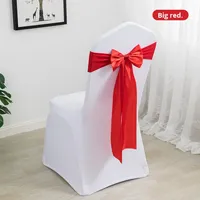 Moderne Simple Banquet De Mariage Maison Noeud Ruban Sans Cravate Chaise Dos Fleur Chaise Élastique Lavable Polyester Chaise Couverture Décoration