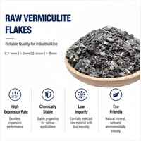Vermiculite brute en flocons de qualité industrielle, minerai naturel de vermiculite brute pour revêtement de panneaux ignifuges et isolation thermique