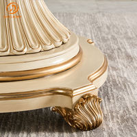 Ensemble table à manger ronde de luxe 12 places en marbre design en métal