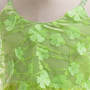 Robe de princesse féerique pour filles, robe Tutu en maille patchwork, Costume de Cosplay d'esprit de la forêt, vêtements de fête pour spectacle sur scène pour enfants - Product Image 3