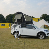 Tente de toit gonflable pour camping en plein air, TPU, blocs de couleur, échelle en aluminium, installation rapide en 5 minutes