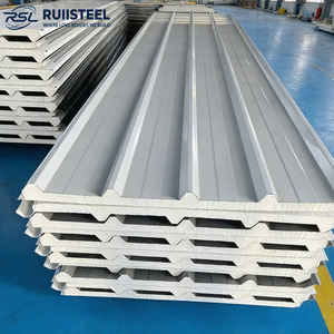 Panneaux <span class=keywords><strong>de</strong></span> toiture pour entrepôt, hauteur 8 mètres, isolation PU, panneaux <span class=keywords><strong>de</strong></span> toiture préfabriqués, imperméables pour entrepôt - Product Image 1